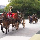 Příjezd spřežení do Císařského paláce